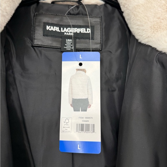 Karl Lagerfeld Black Teddy Jacket - Picture 3 of 5